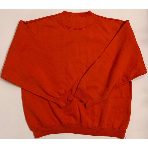 Vtg Y2K American Eagle Outfitters Orange Baseball Crewneck Sweatshirt Size L - Picture 4 of 4